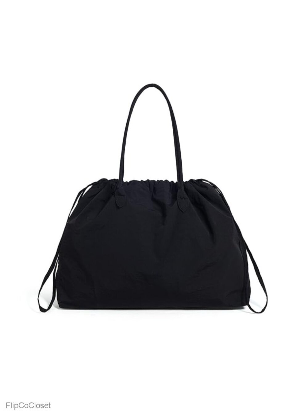 Large Nylon Drawstring Tote Bag Shoulder Handbag for Work Travel